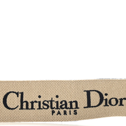 Christian Dior Canvas Embroidered Shoulder Strap Blue 3 of 7