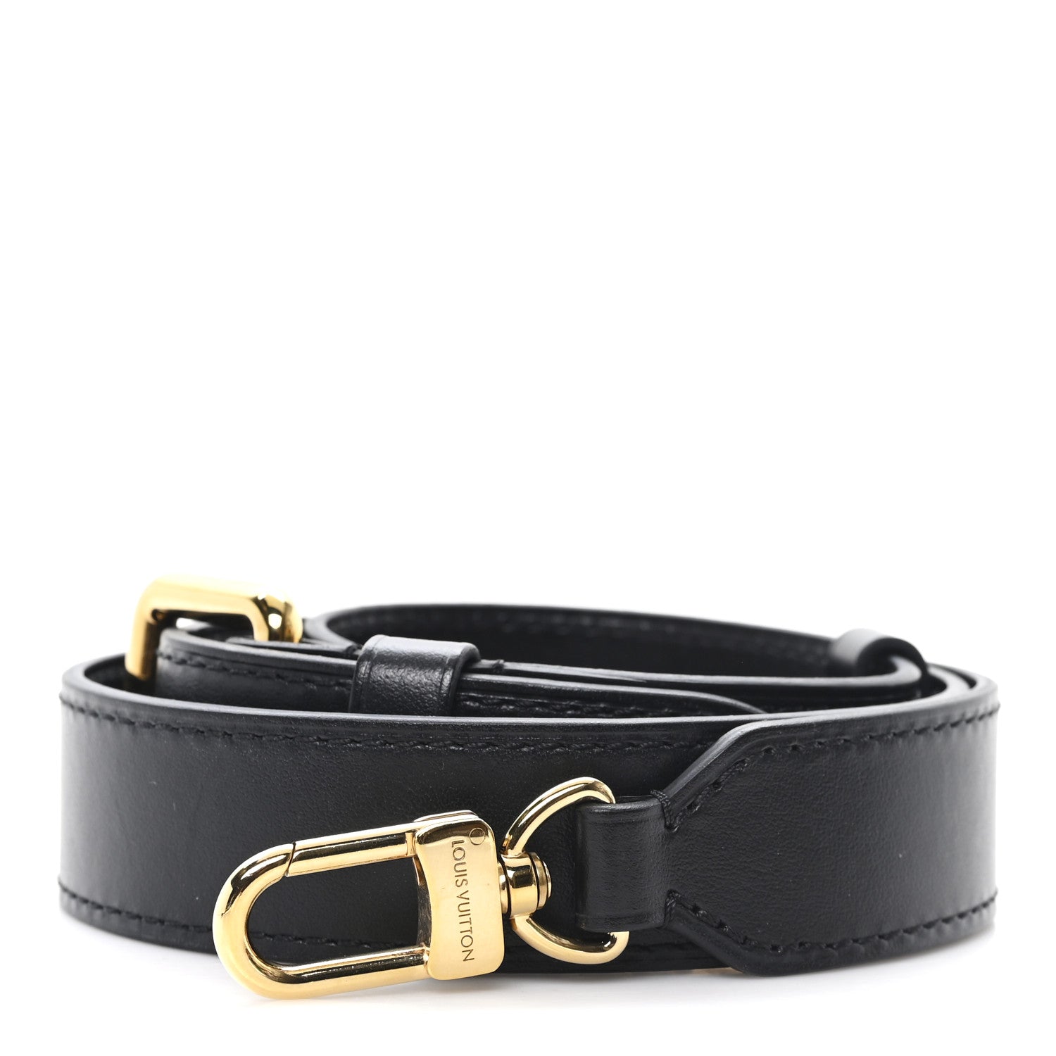 Louis Vuitton Calfskin Adjustable Odeon Shoulder Strap Black 1 of 4