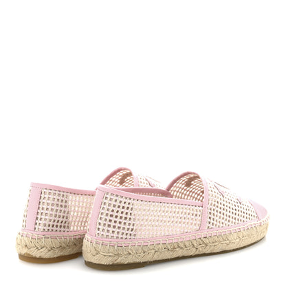 Chanel Mesh Lambskin CC Espadrilles 39 Light Pink Beige 5 of 10