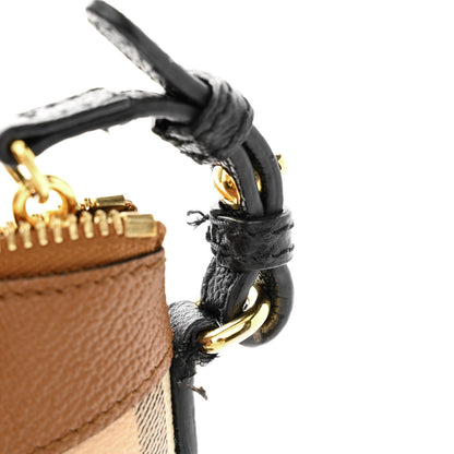 Burberry Haymarket Check Peyton Crossbody Clutch Bag Toffee 13 of 15