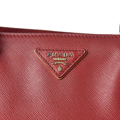 Prada Saffiano Lux Medium Tote Fuoco 8 of 20