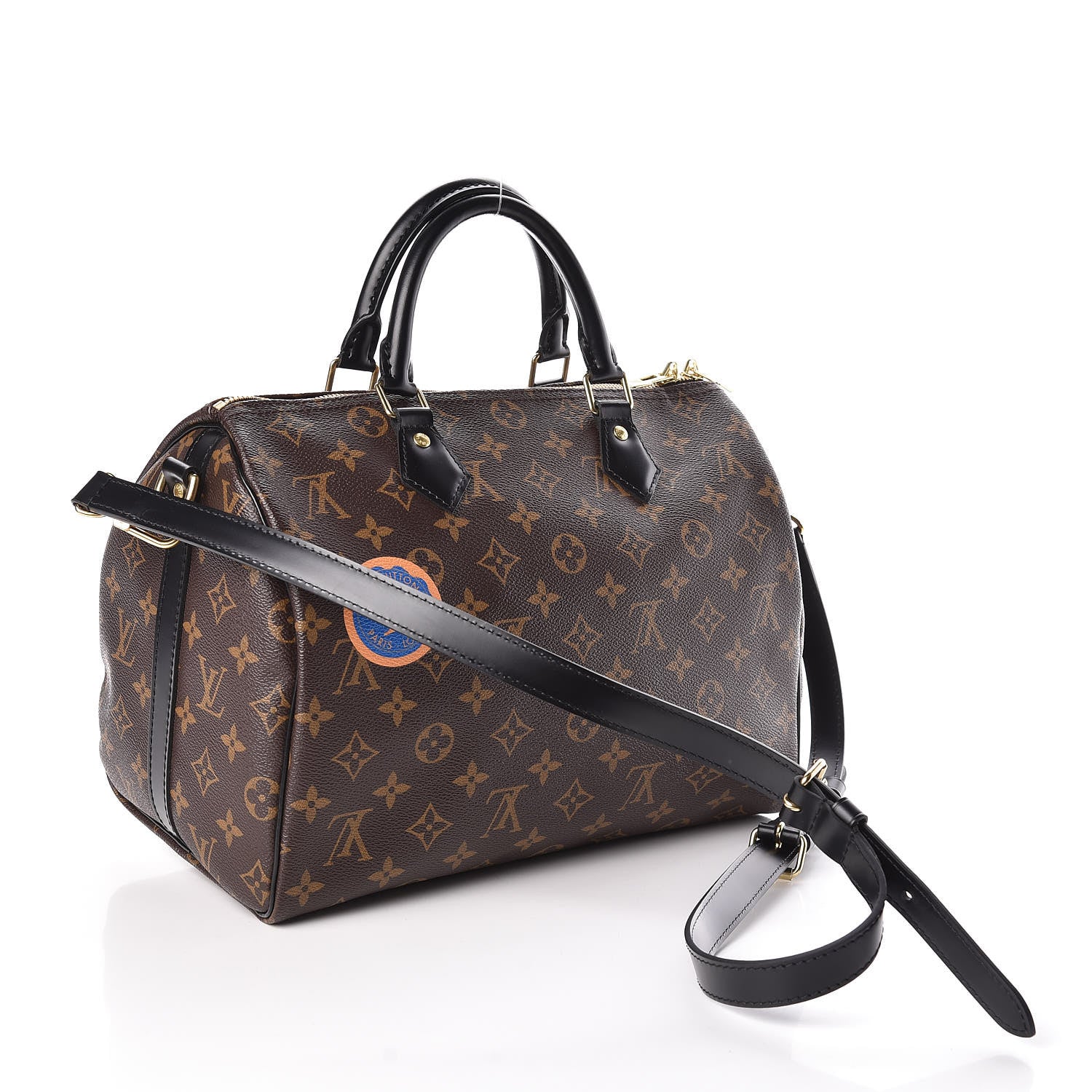 Louis Vuitton Monogram My World Tour Speedy Bandouliere 30 Black 3 of 10