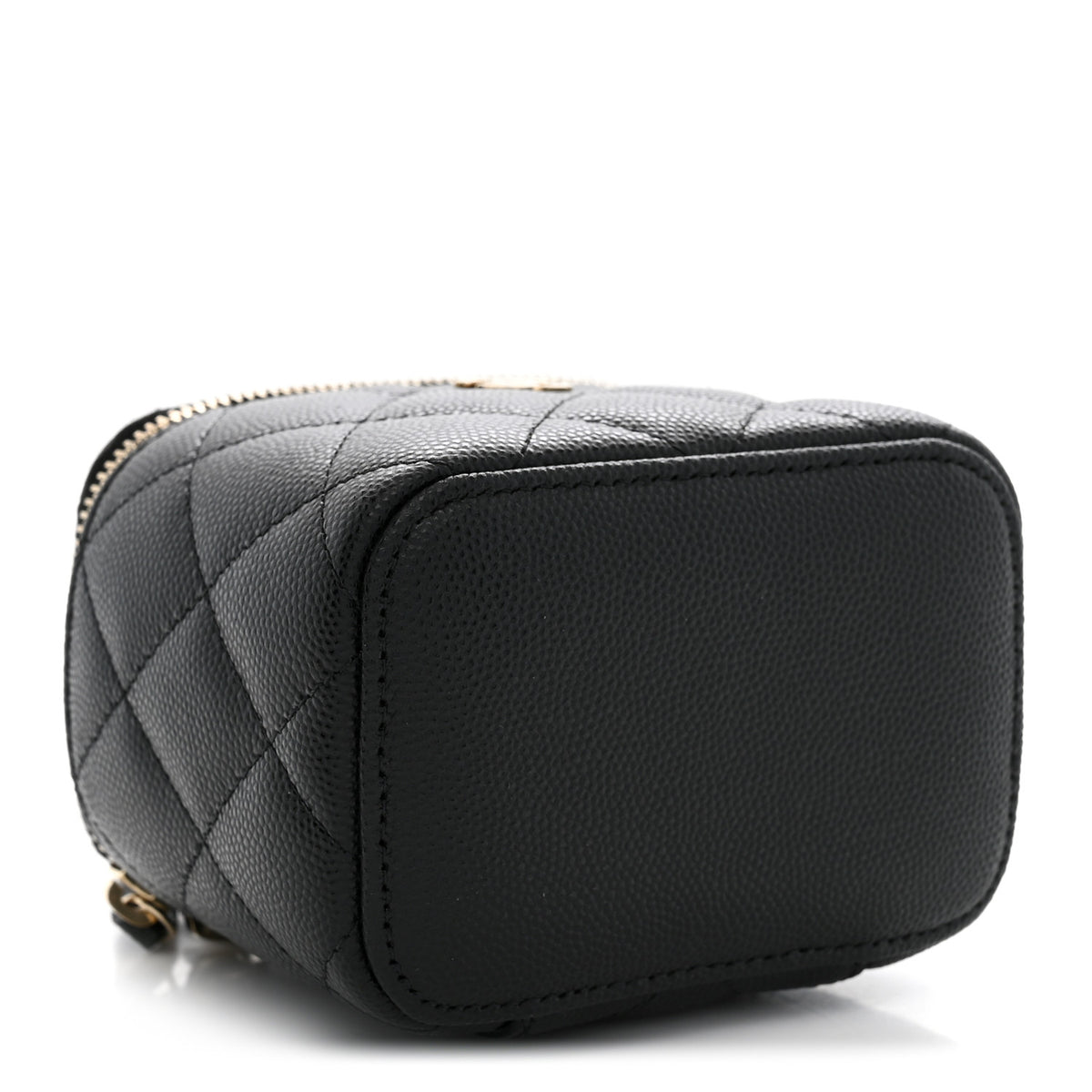 Chanel Caviar Quilted Mini Vanity Case With Chain Black 4 of 11