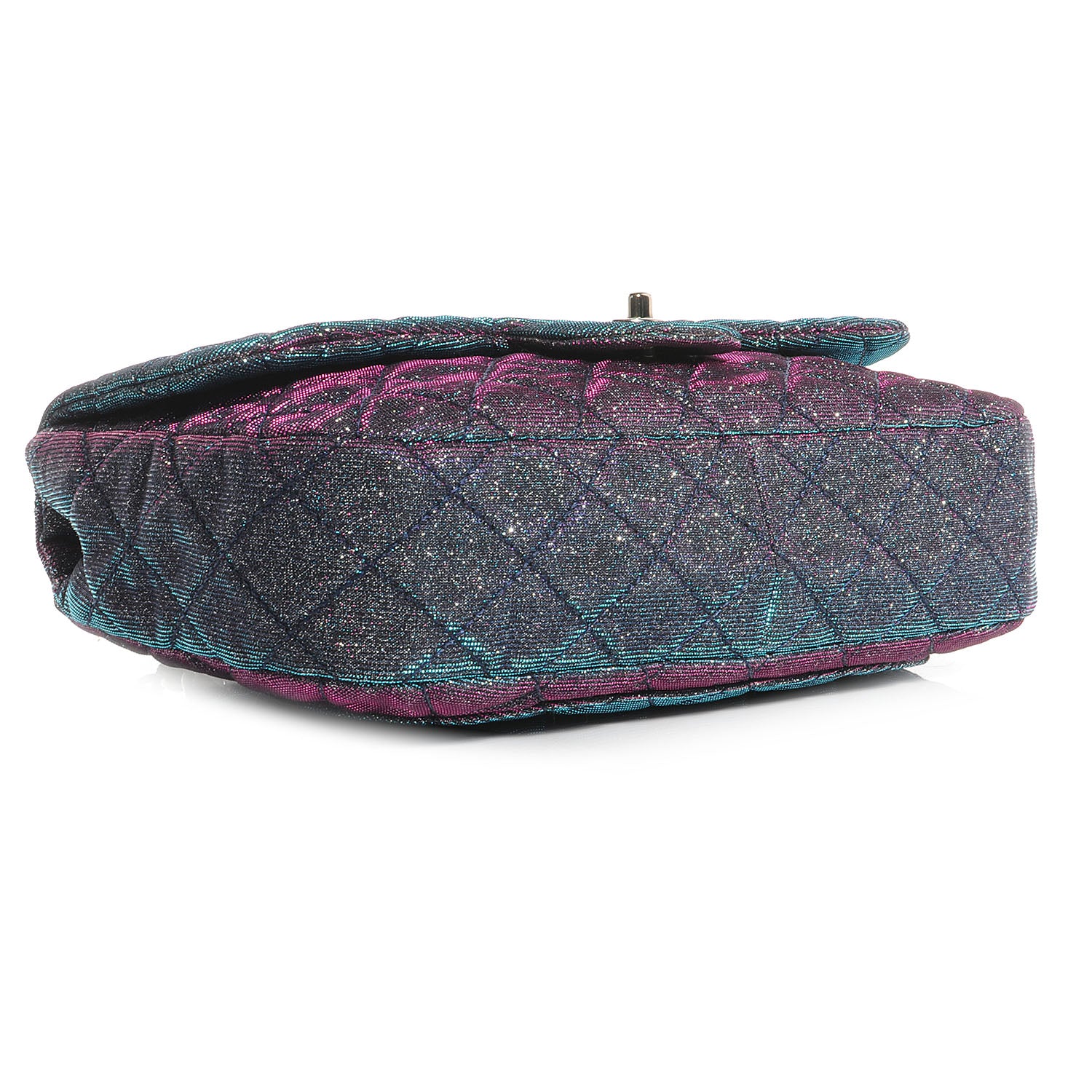 Chanel Iridescent Glitter Fabric Jumbo Single Flap Multicolor 4 of 7