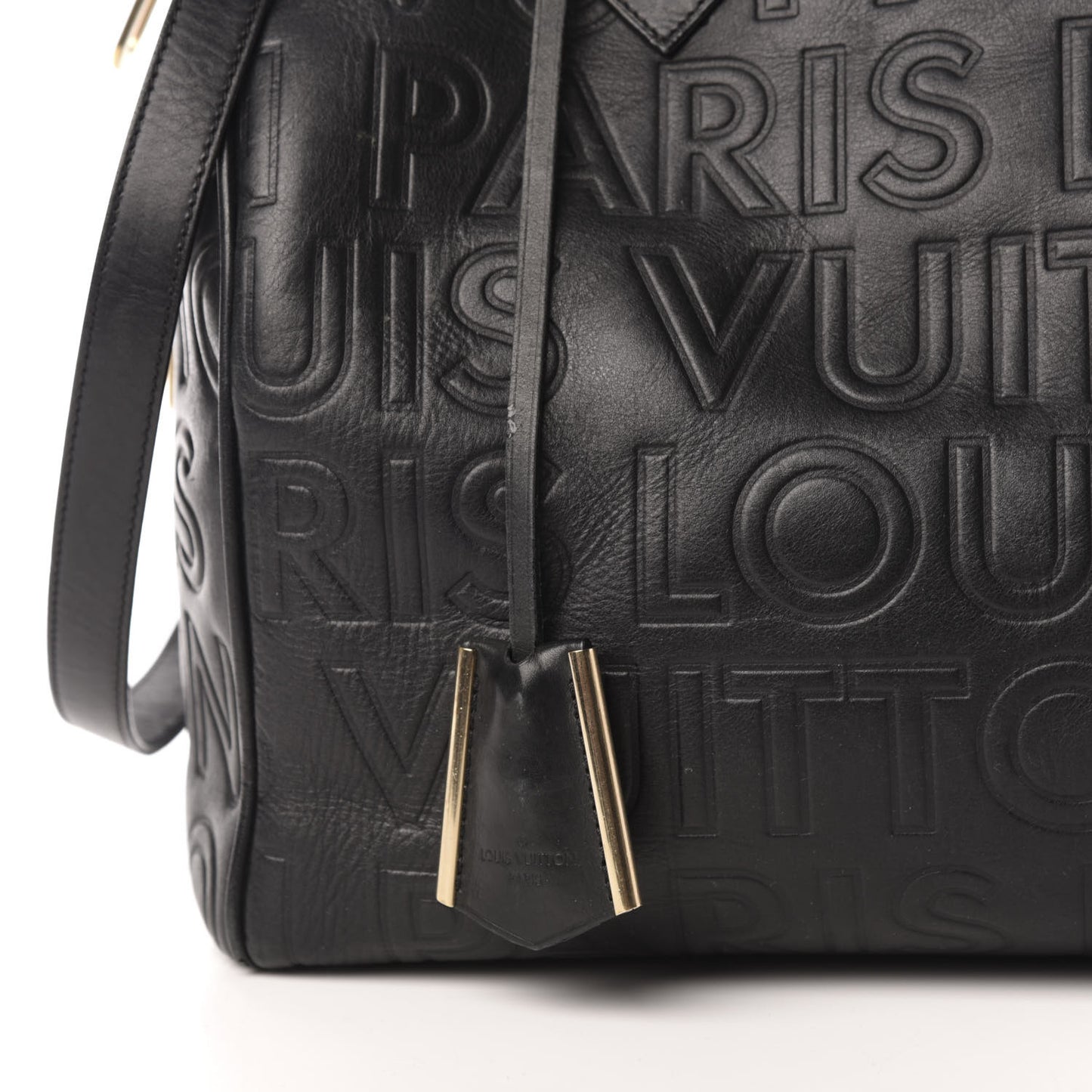 Calfskin Embossed Speedy Cube 30 Black