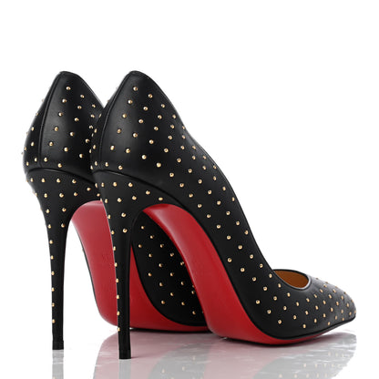 Christian Louboutin Calfskin Pigalle Follies Stud 100 Pumps 38 Black 4 of 7