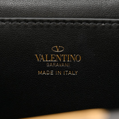 Valentino Garavani Metallic Calfskin Beaded Rockstud Evening Clutch Antique Bronze 6 of 9
