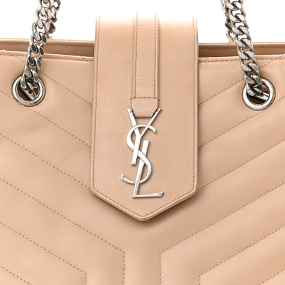Saint Laurent Calfskin Y Quilted Monogram Large Loulou Shopper Nude Powder 8 of 15