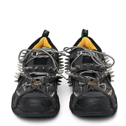Gucci X SEGA Reflective Fabric Technical Canvas Removable Studs Mens Flashtrek Sneakers 8.5 Black 2 of 7