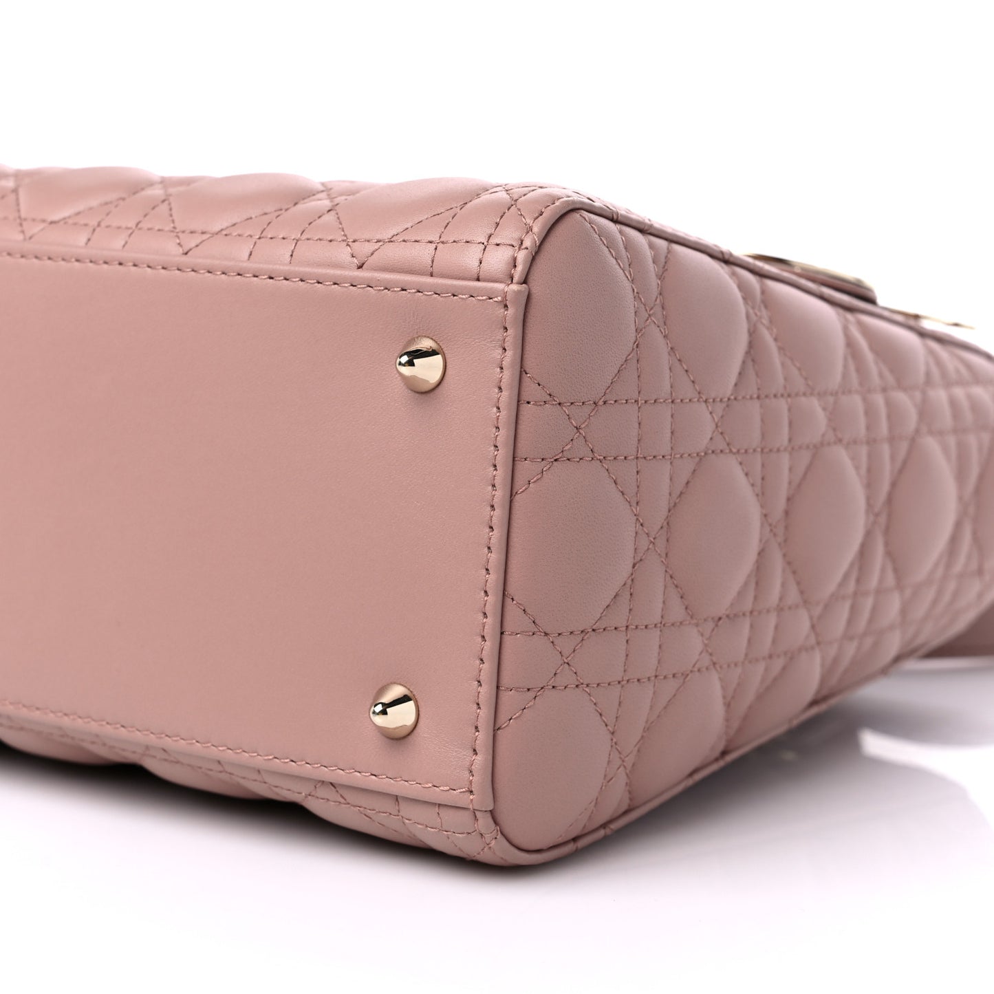 Lambskin Cannage Medium Lady Dior Beige