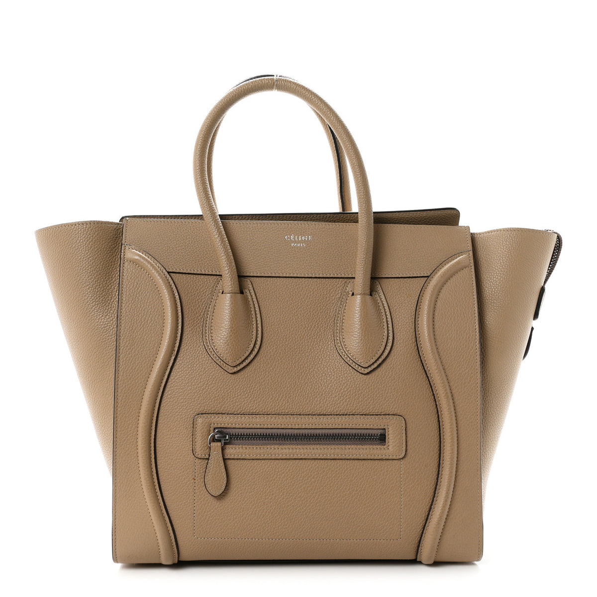 Drummed Calfskin Mini Luggage Dune