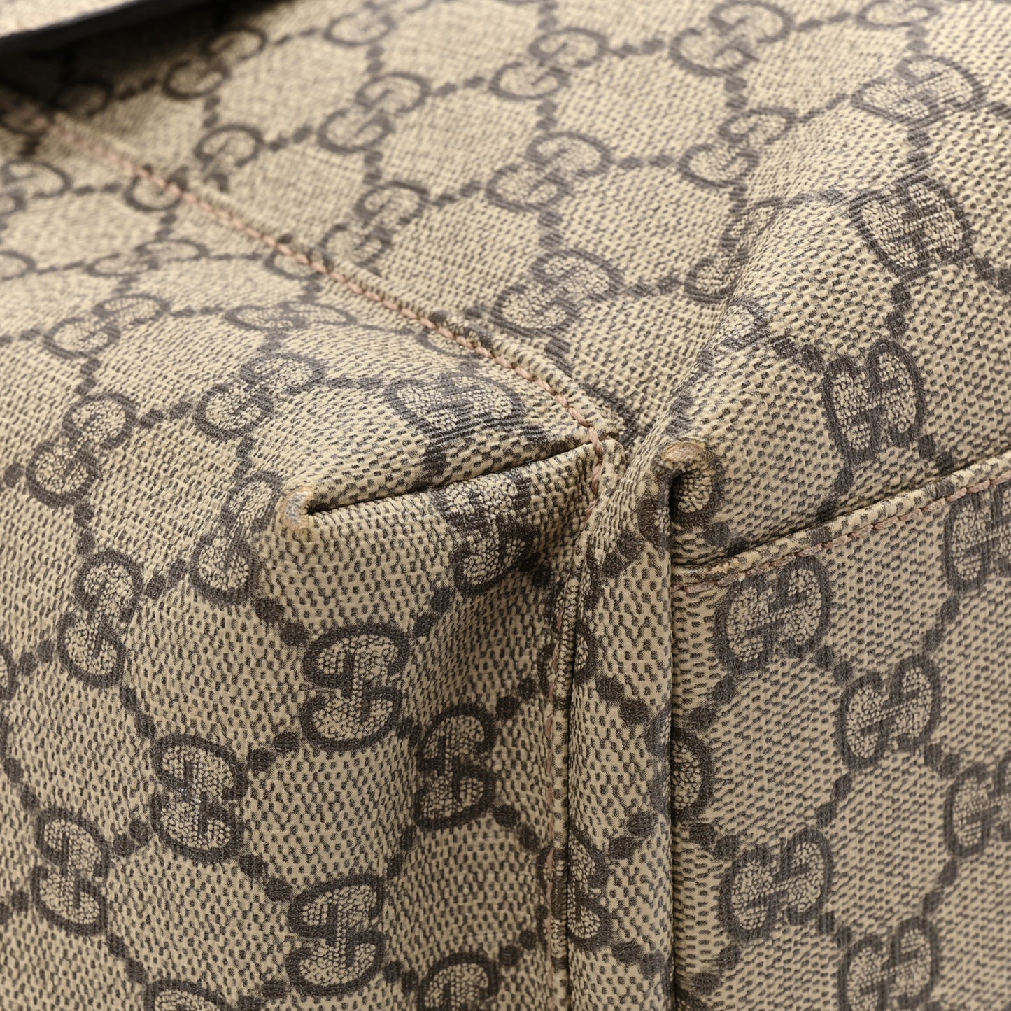 GG Plus Monogram Messenger Diaper Bag Dark Brown