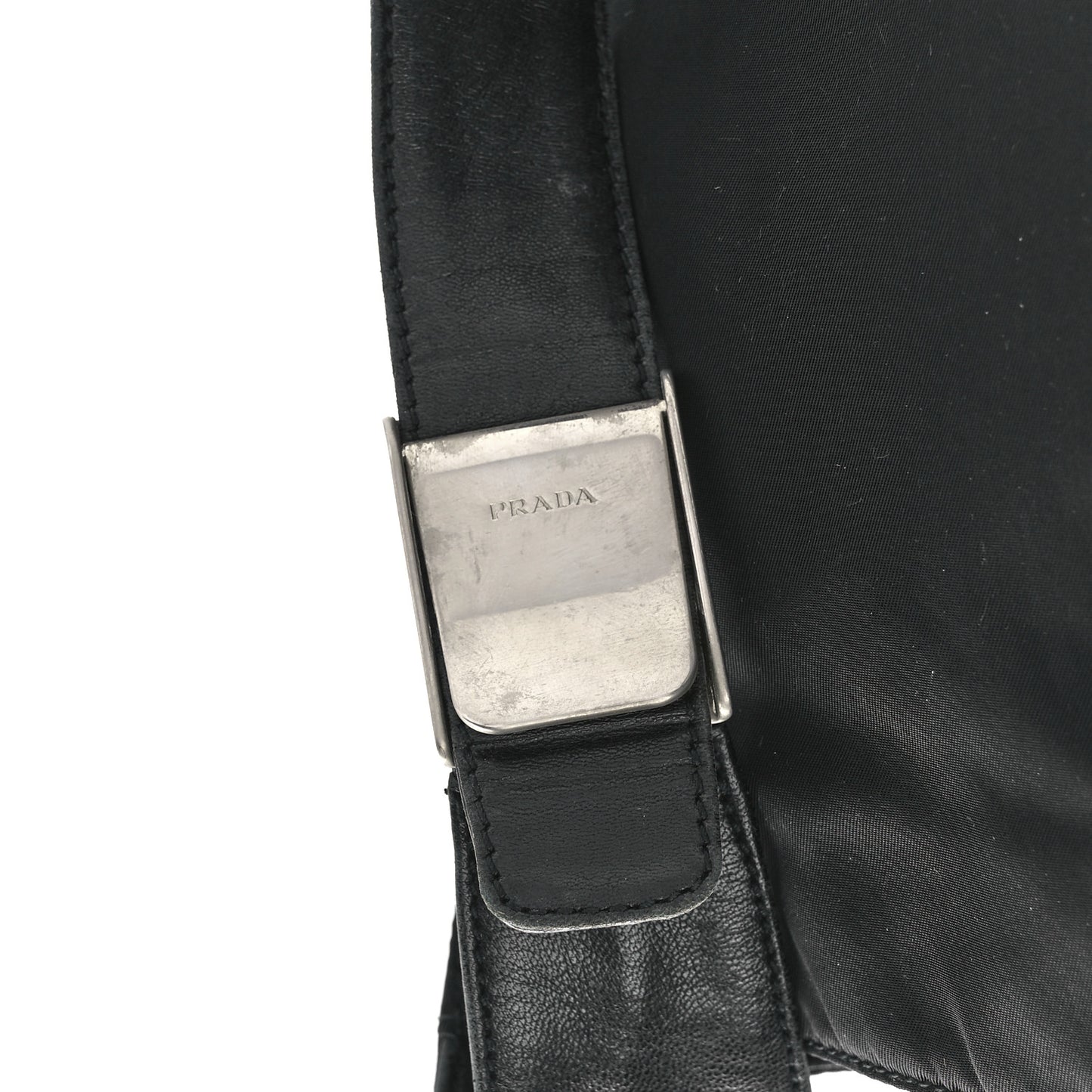 Nylon Calfskin Tote Black