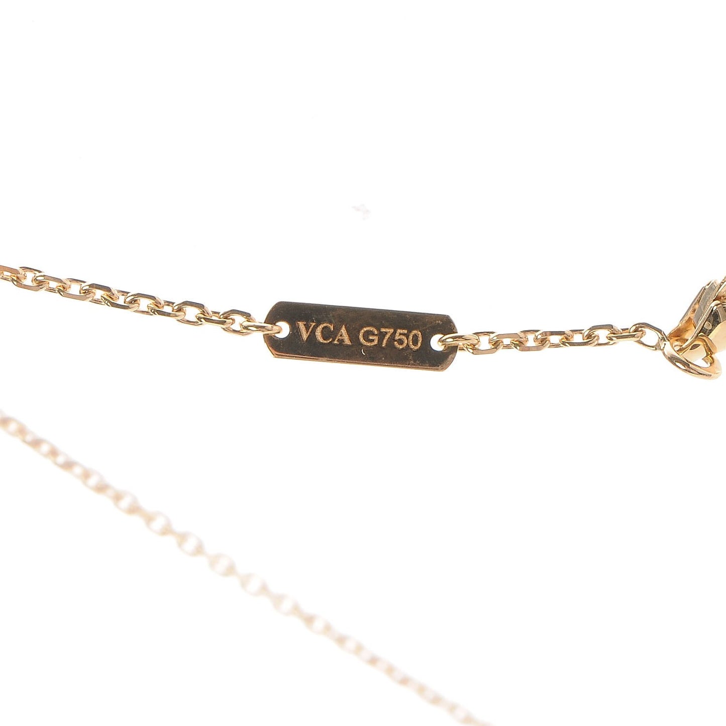 18K Yellow Gold Turquoise Vintage Alhambra Pendant Necklace