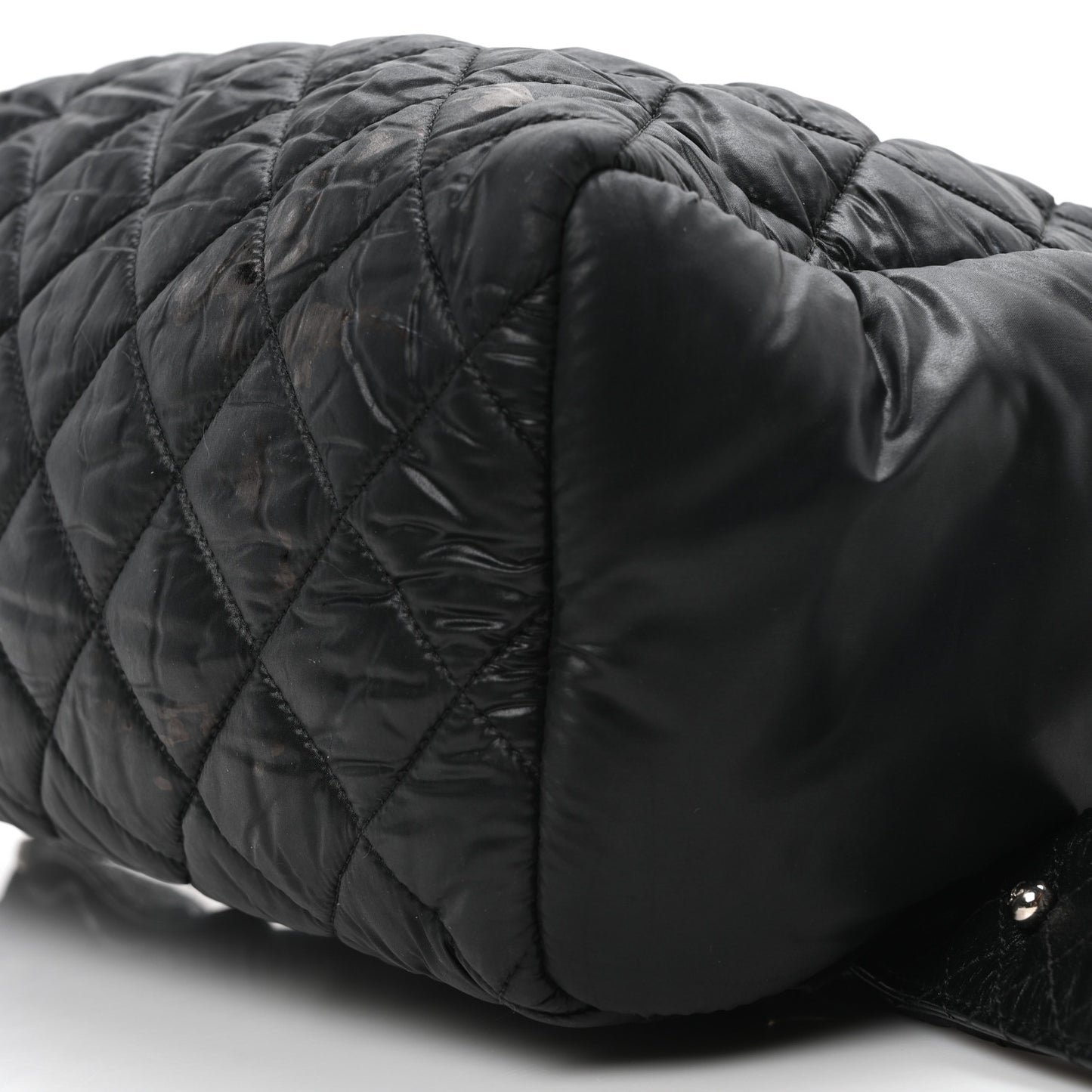 Nylon Quilted Coco Cocoon Backpack Black