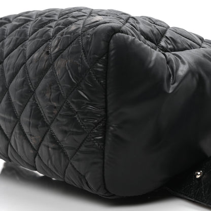 Chanel Nylon Quilted Coco Cocoon Backpack Black 10 of 11