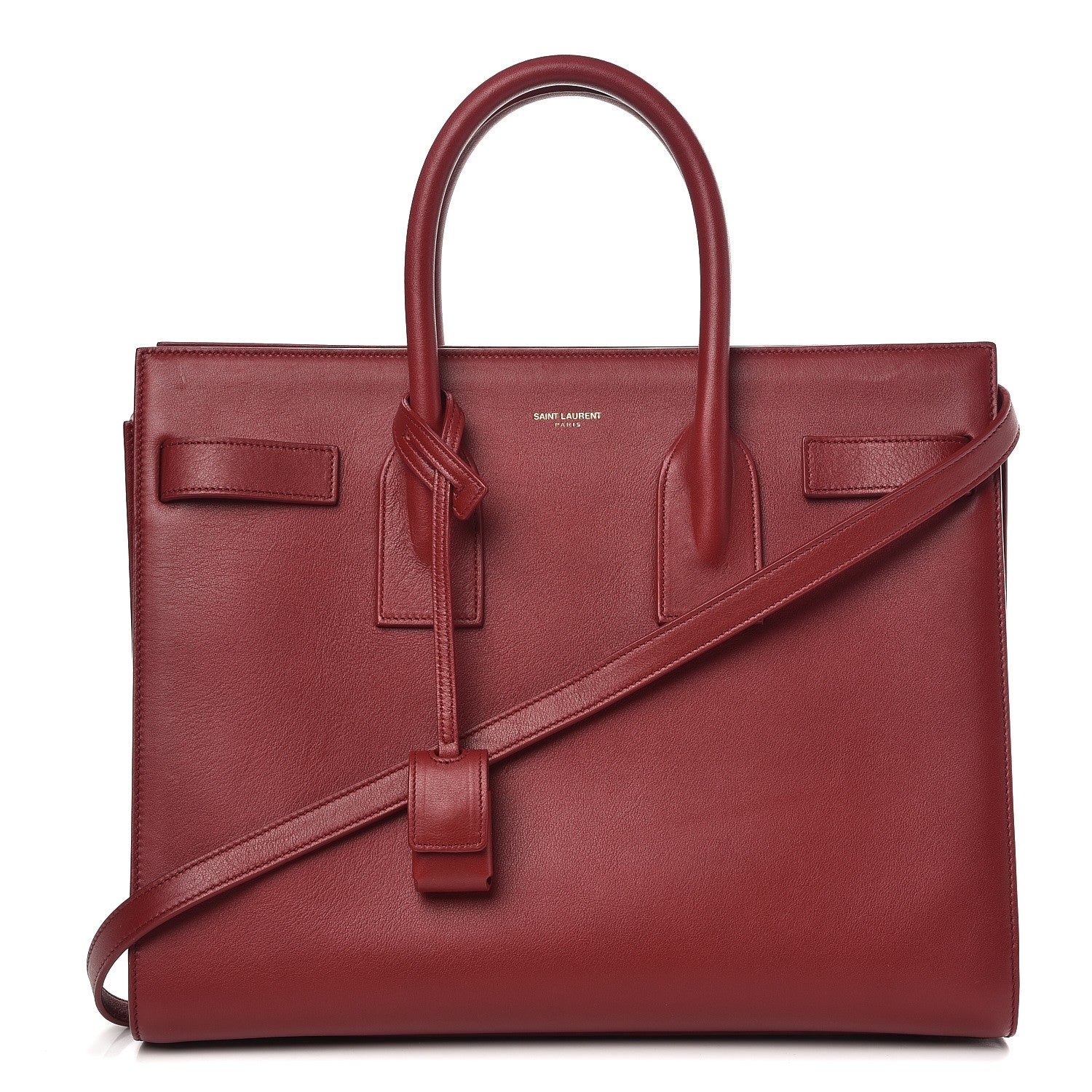 Saint Laurent Calfskin Small Sac De Jour Oxblood 1 of 12