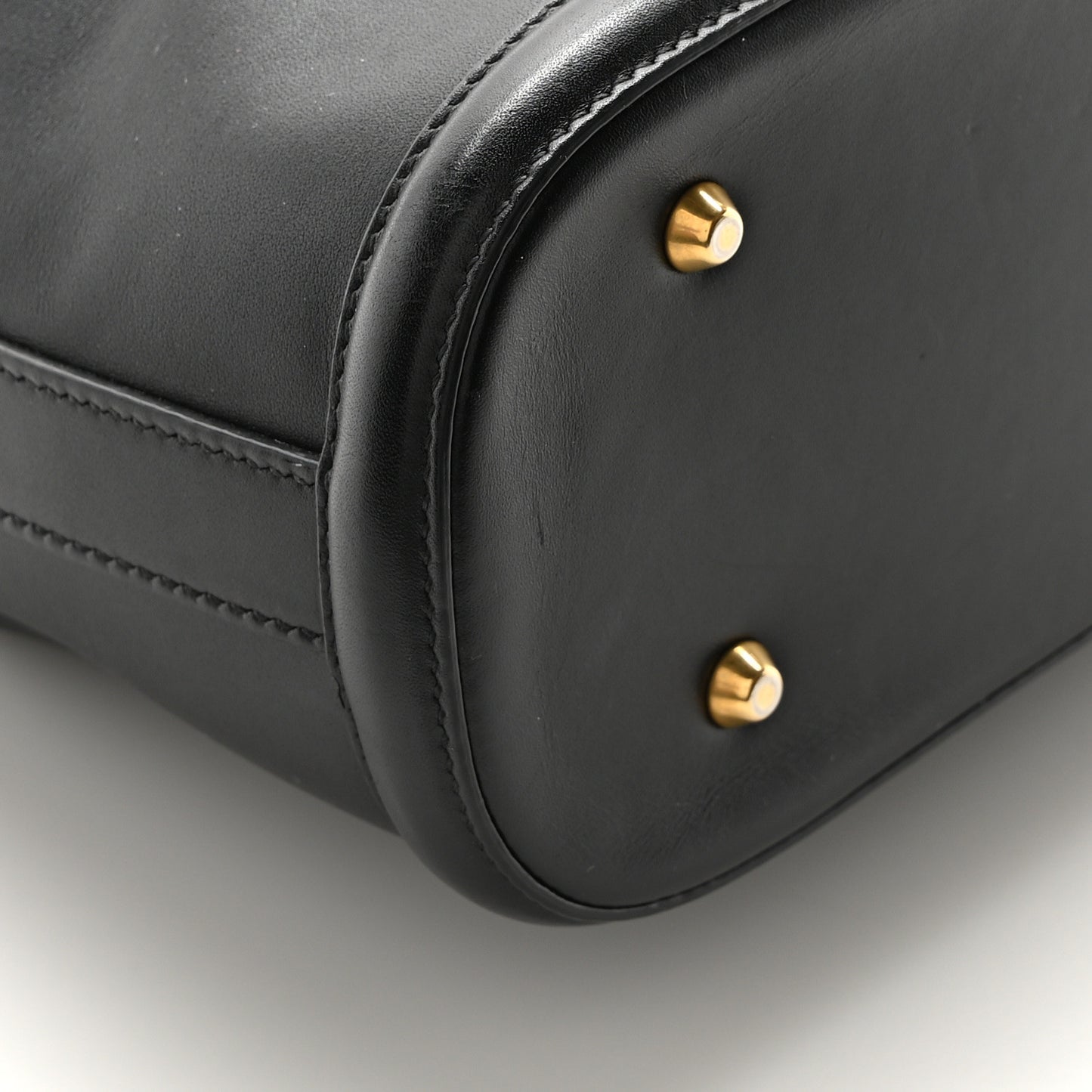 Calfskin CD Embossed Medium C'est Chain Bucket Bag Black