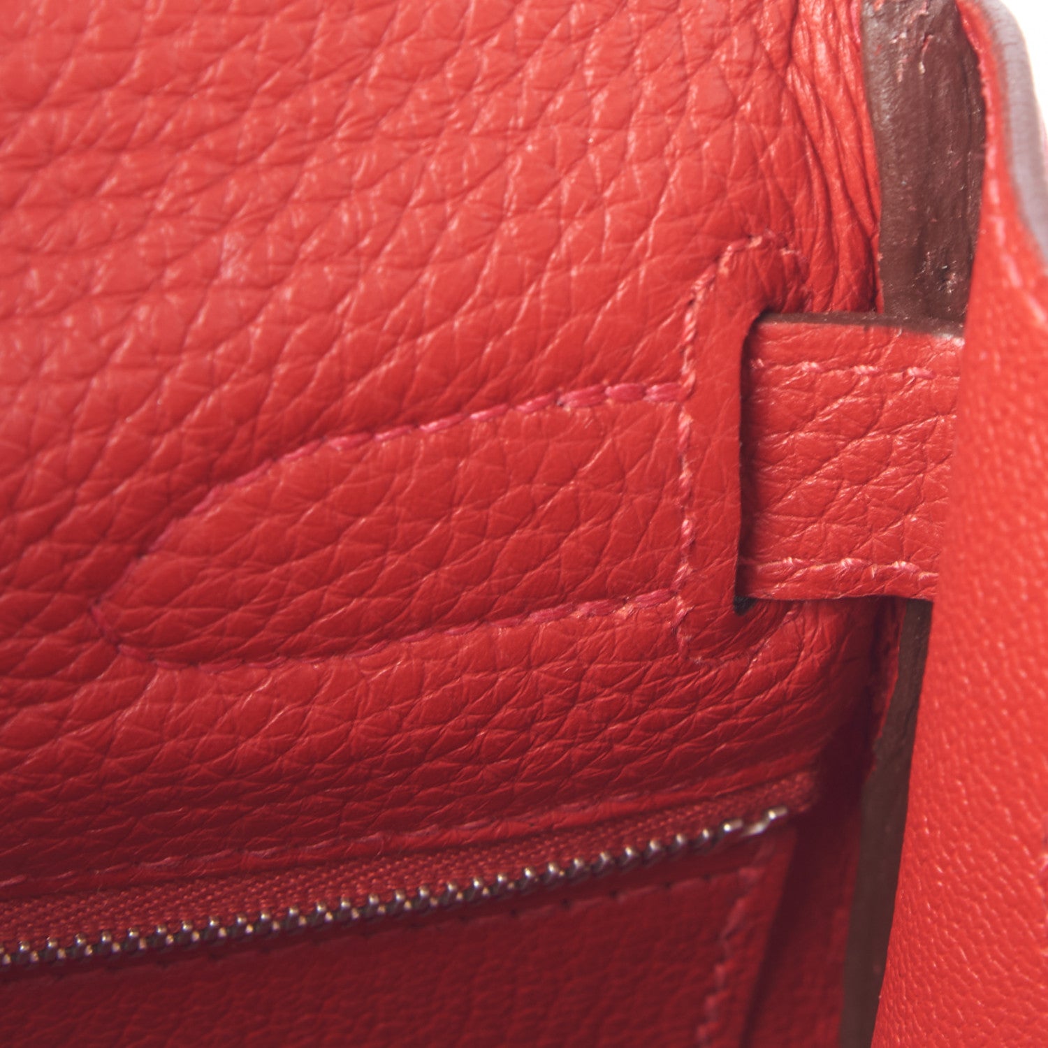 Hermes Taurillon Clemence Kelly Retourne 28 Rouge Casaque 17 of 31