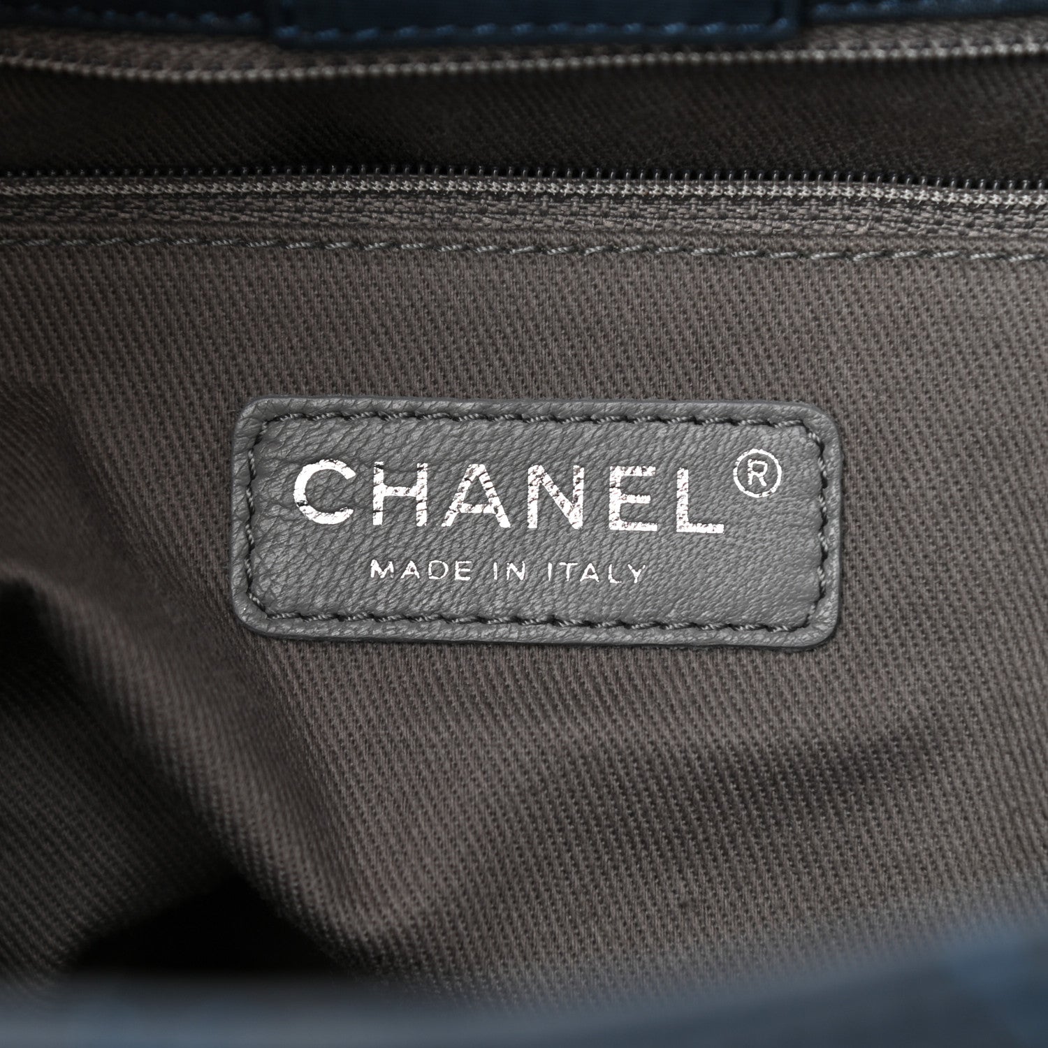 Chanel Iridescent Calfskin Quilted Small Sea Hit Tote Navy 6 of 13