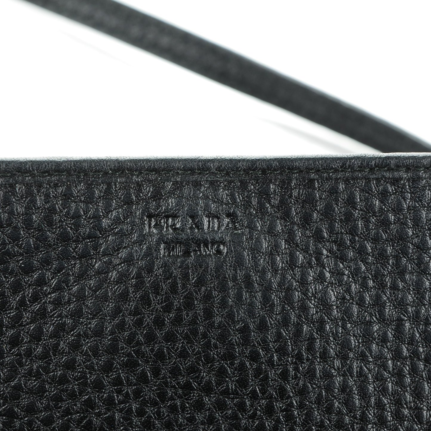 Vitello Daino Metal Mini Crossbody Nero Black