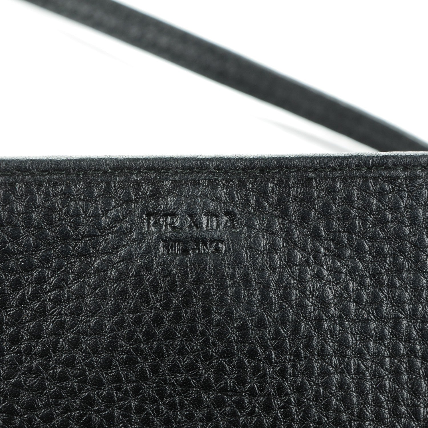 Prada Vitello Daino Metal Mini Crossbody Nero Black 6 of 7