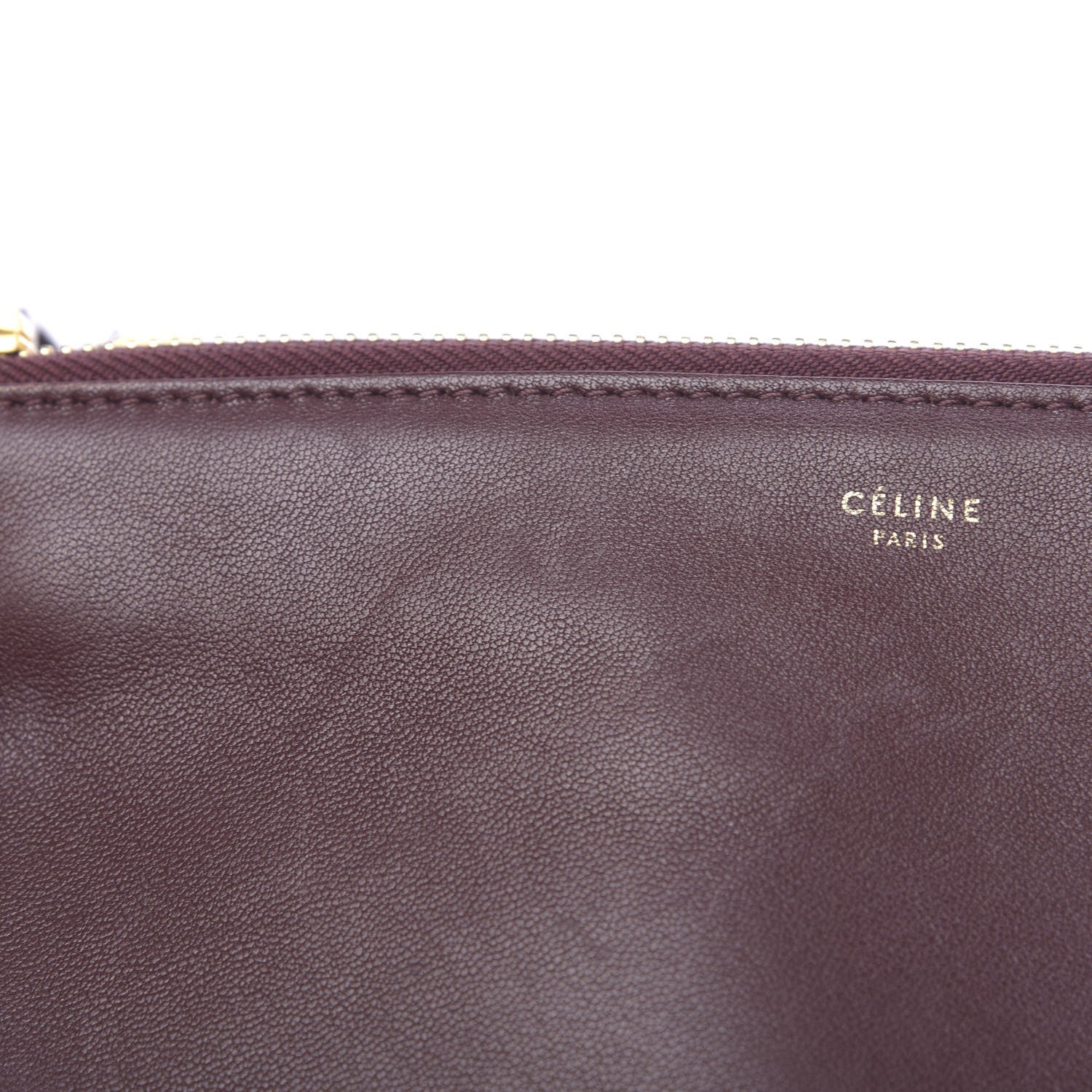 Celine Smooth Lambskin Small Trio Crossbody Bag Burgundy 16 of 17