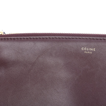 Celine Smooth Lambskin Small Trio Crossbody Bag Burgundy 16 of 17