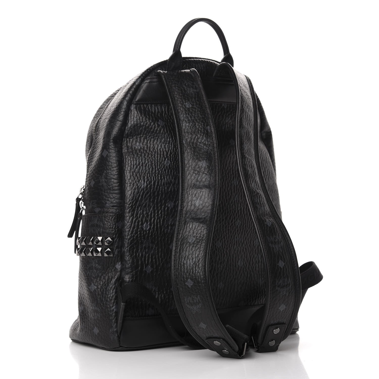 MCM Visetos Medium Stark Backpack Black 2 of 11