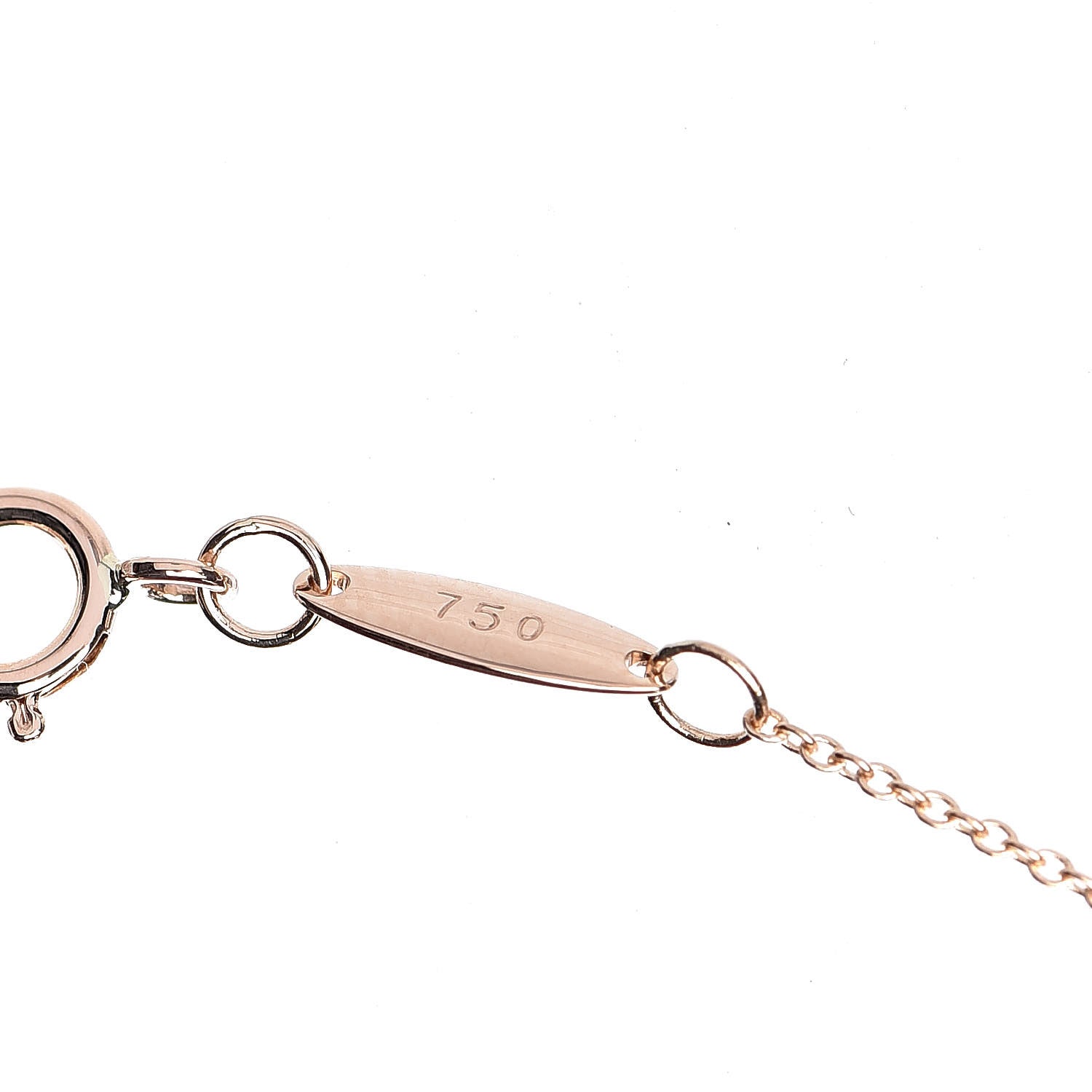 Tiffany 18K Rose Gold Elsa Peretti Letter "A" Pendant Necklace 6 of 9