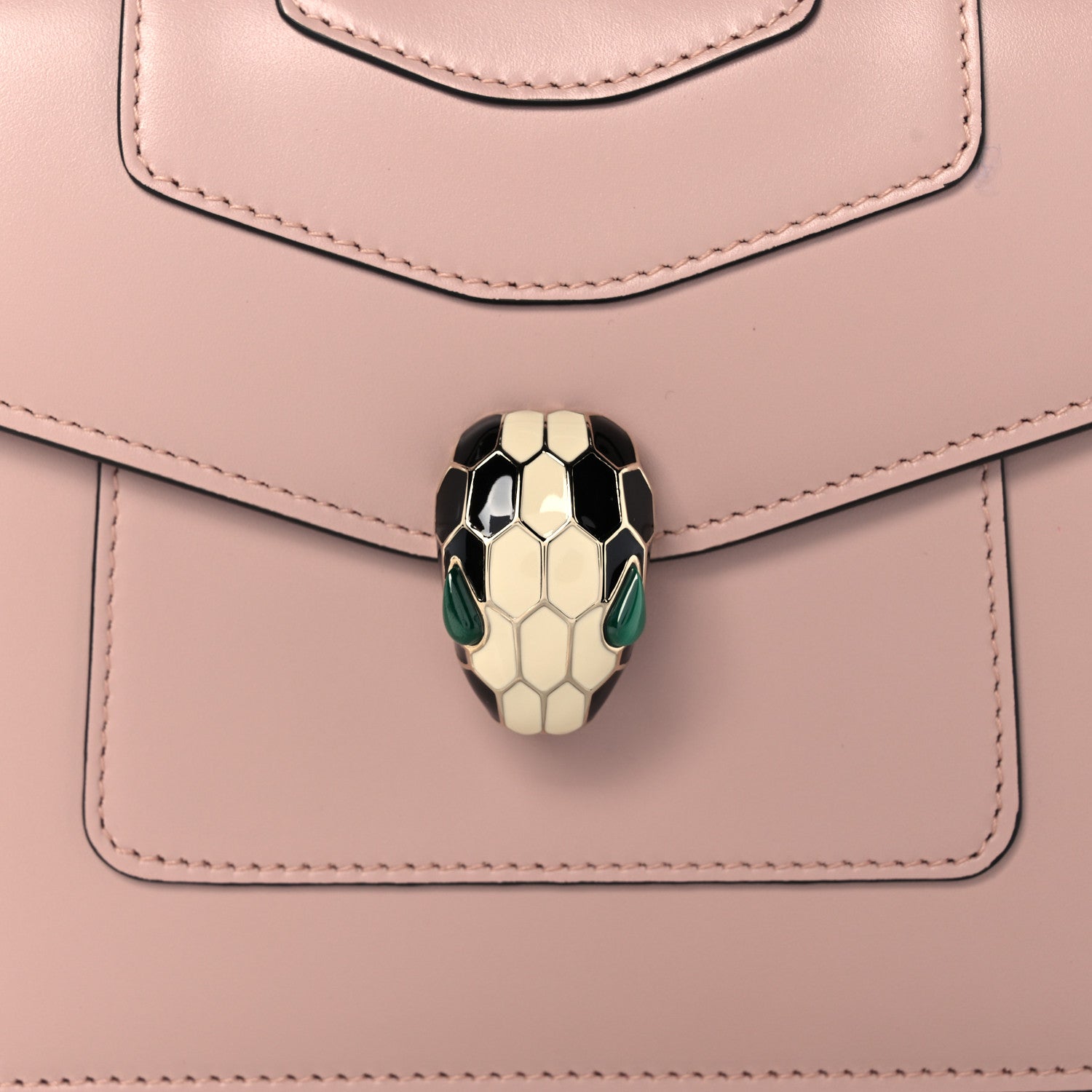 Bulgari Calfskin Serpenti Forever Top Handle Crystal Rose 9 of 11