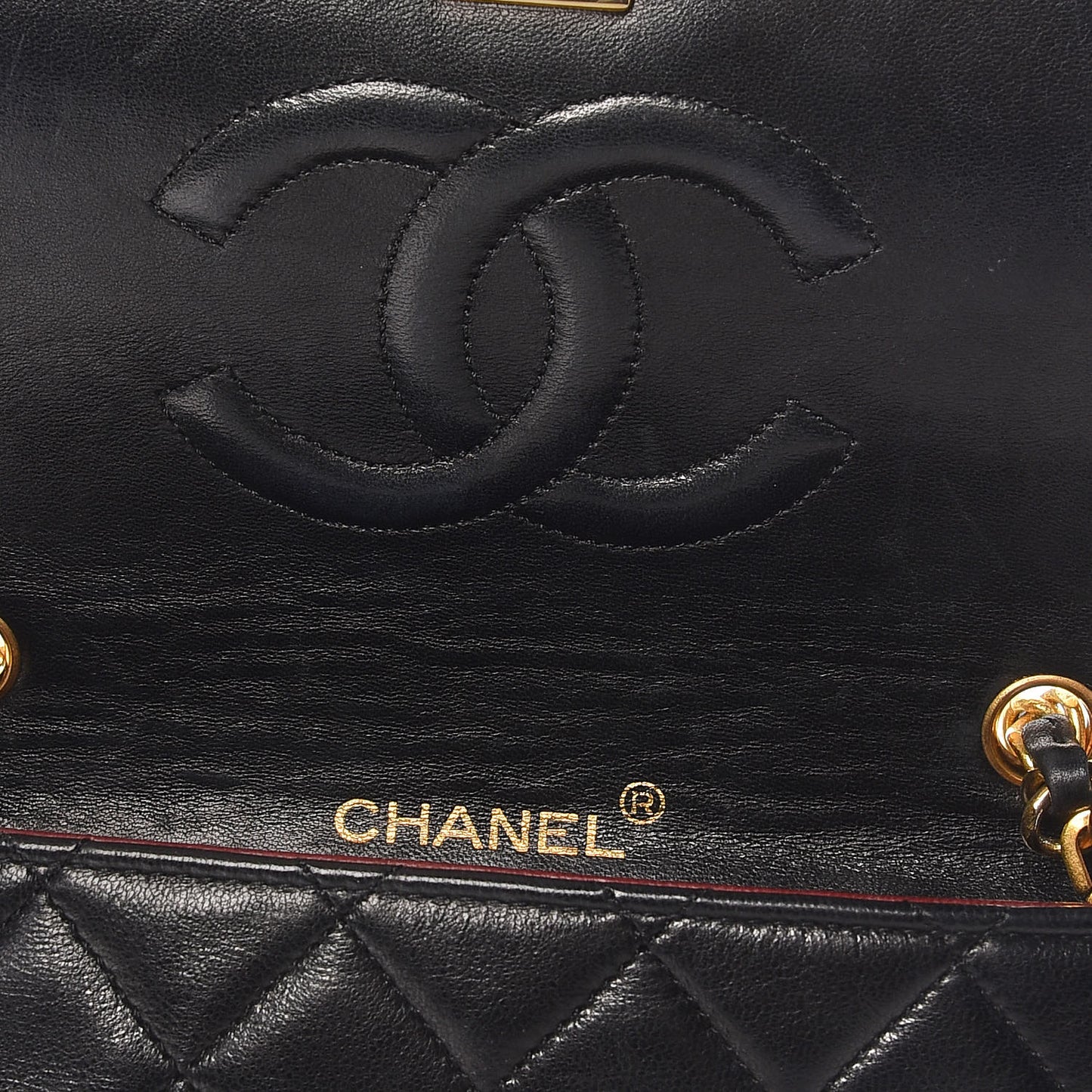 Lambskin Quilted Mini Flap Black