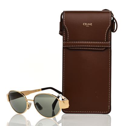 Celine Metal Triomphe 01 Sunglasses CL40235U Gold Green 7 of 7