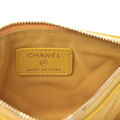 Chanel Caviar Quilted Small Pouch Yellow 6 of 9