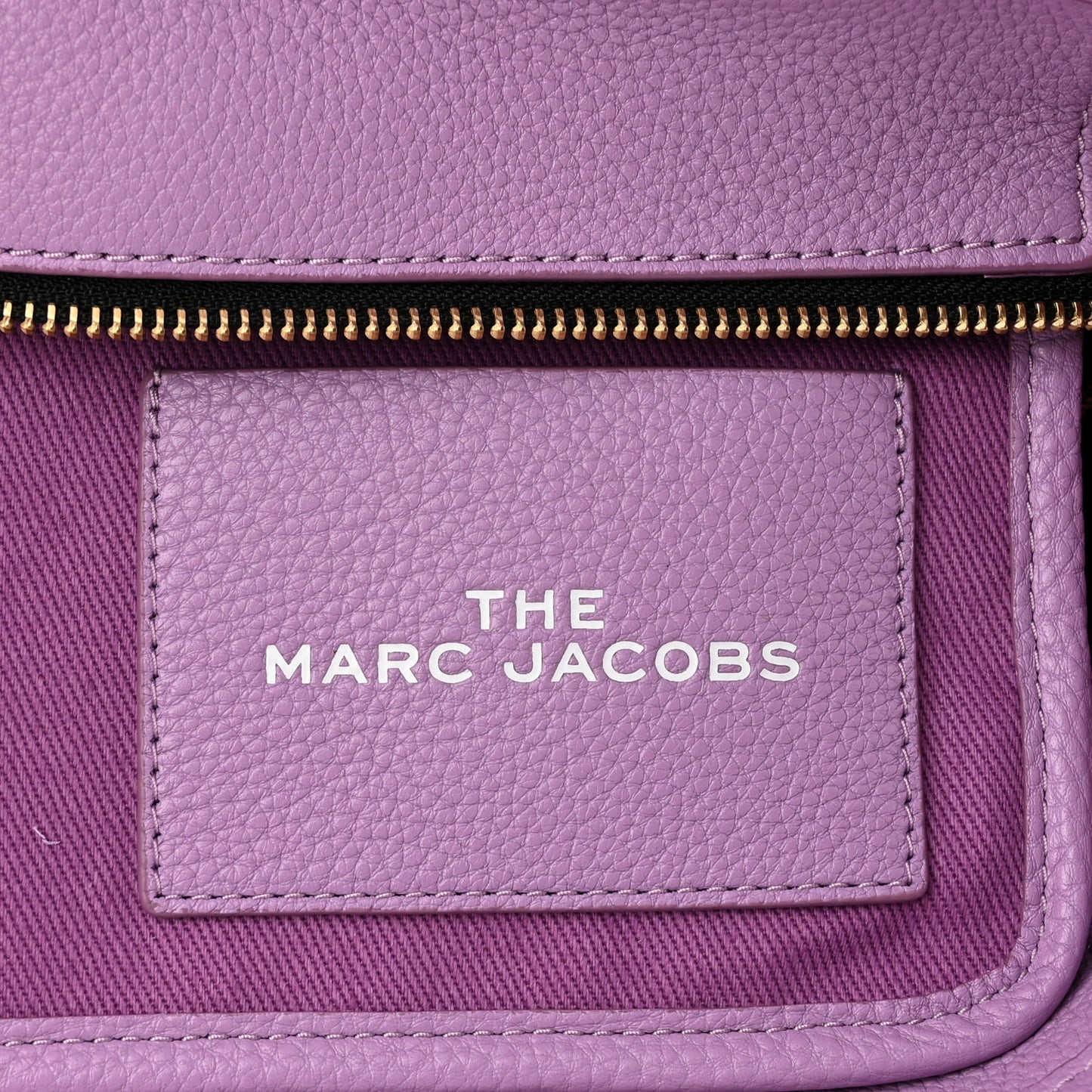 Grained Calfskin Small The Tote Bag Regal Orchid