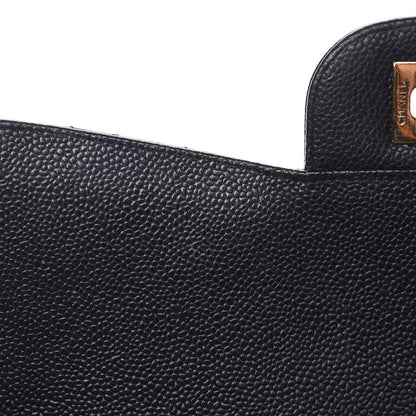 Chanel Caviar Quilted Jumbo Double Flap Black 9 of 13