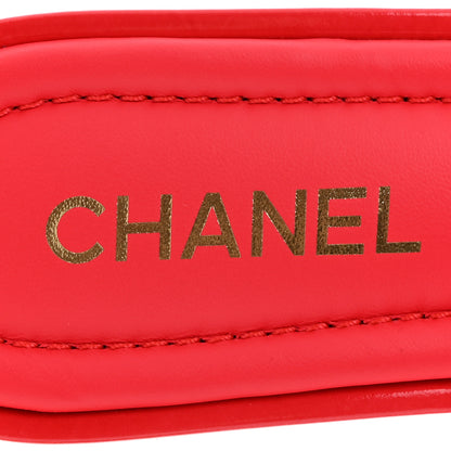 Chanel Patent Goatskin Quilted CC Sandals 38 Dark Pink 8 of 10