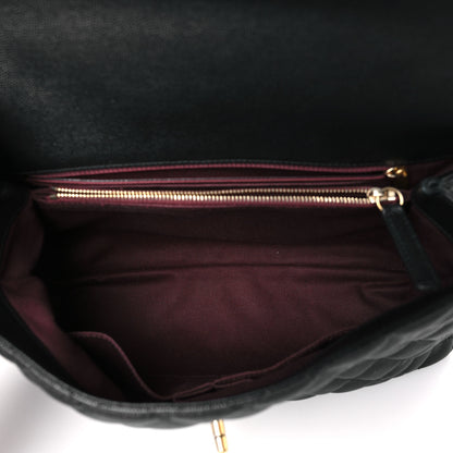 Chanel Caviar Quilted Medium Coco Handle Flap Black 5 of 9