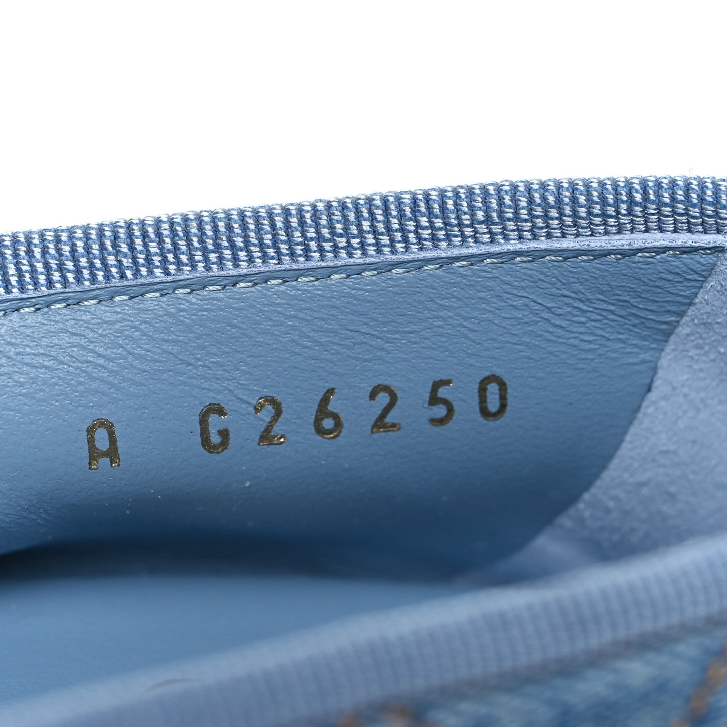 Denim Quilted Cap Toe CC Ballerina Flats 40.5 Light Blue