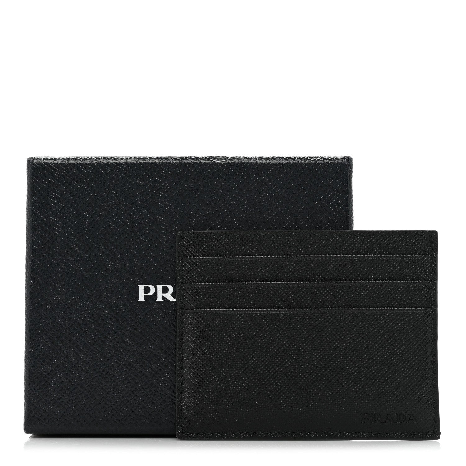 Prada Saffiano Card Holder Black 10 of 10