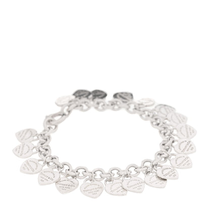 Tiffany Sterling Silver Mini Return to Tiffany Multi Heart Charm Bracelet 1 of 3