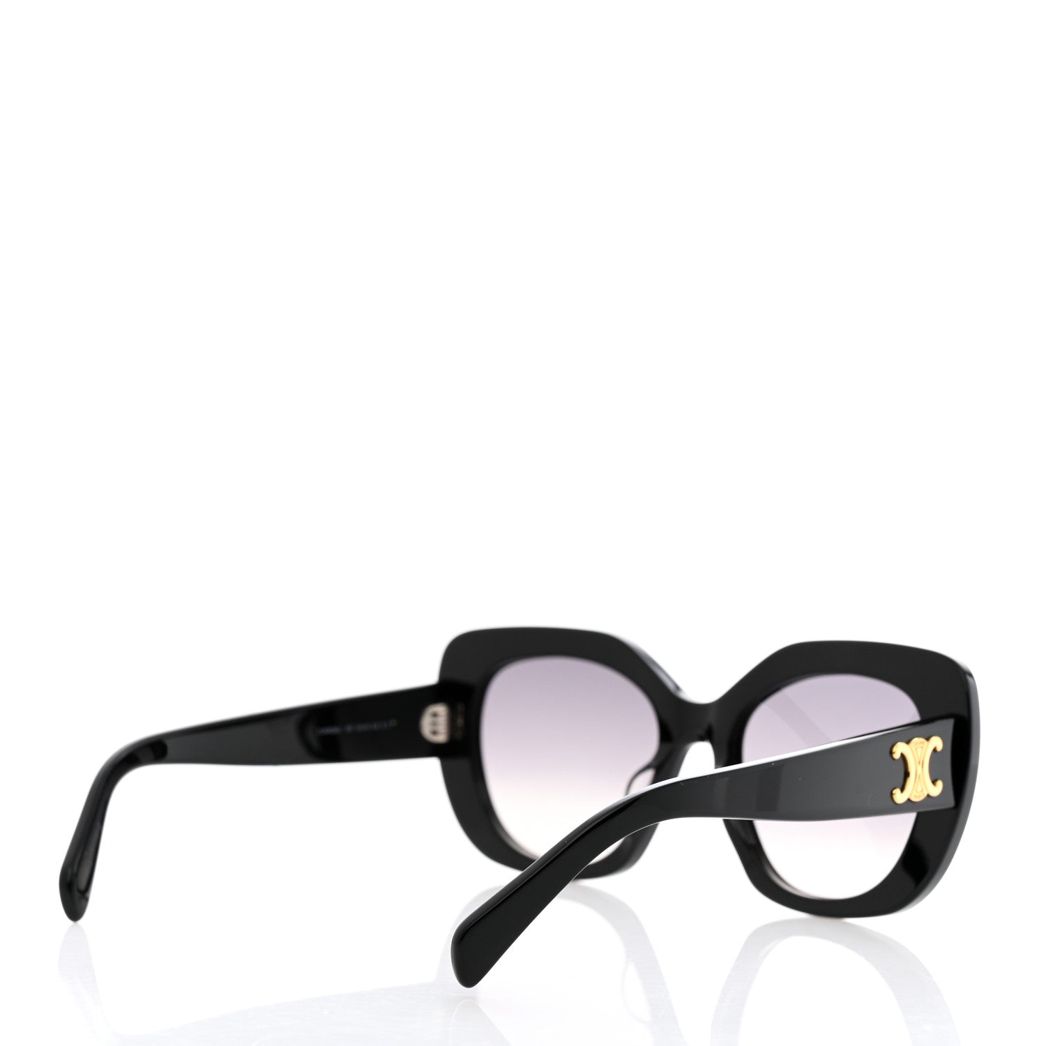 Celine Acetate Triomphe 01 Square Sunglasses CL 40226U Black 4 of 7