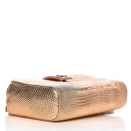 Chanel Lizard Mini Phone Holder Clutch Rose Gold 4 of 11