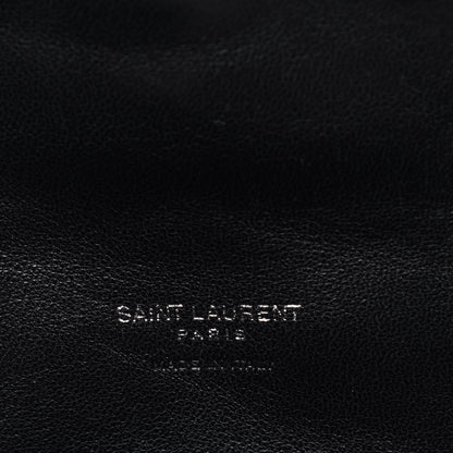 Saint Laurent Lambskin Monogram Loulou Puffer Pouch Clutch Black 6 of 11