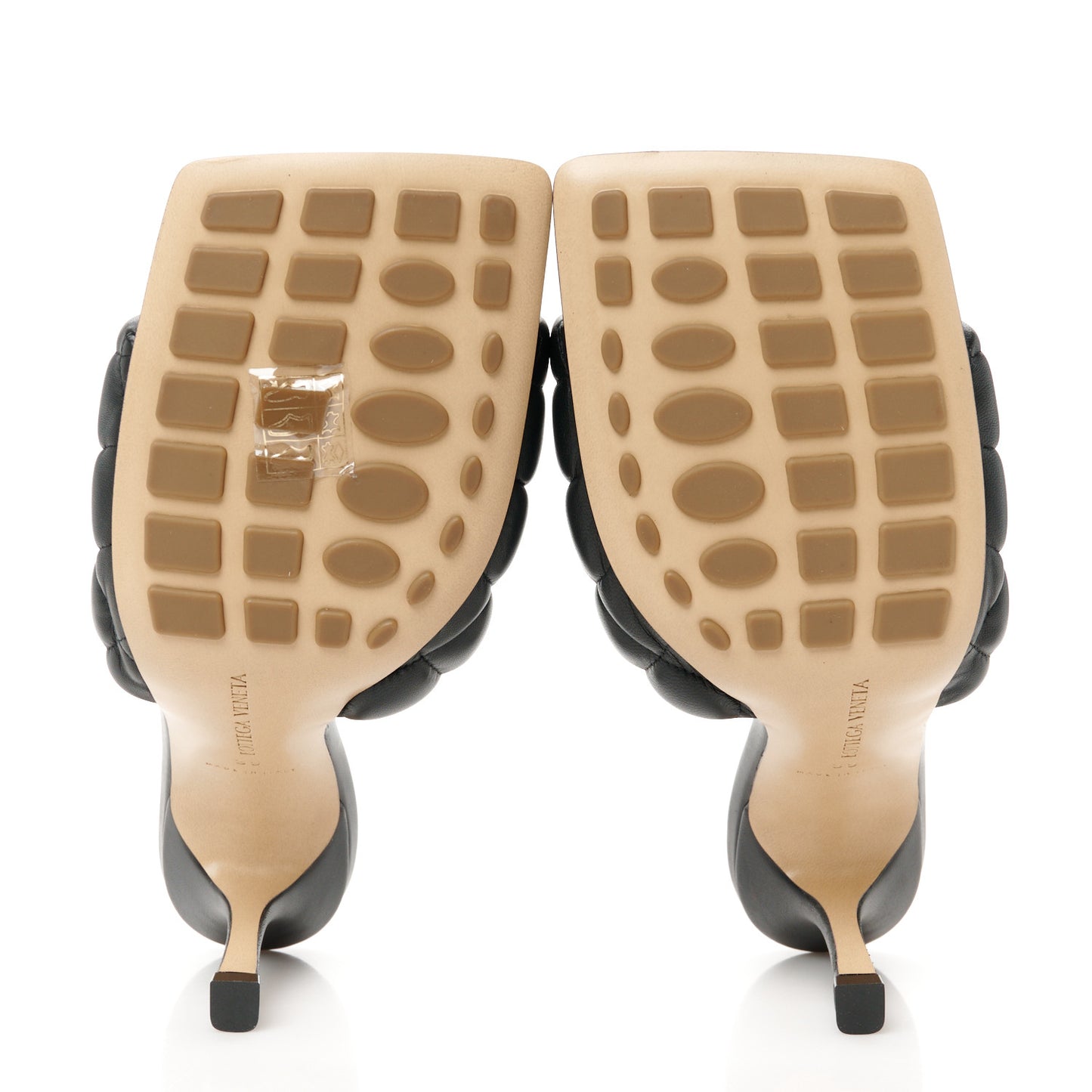 Nappa Matelasse Padded Mule Sandals 39 Black