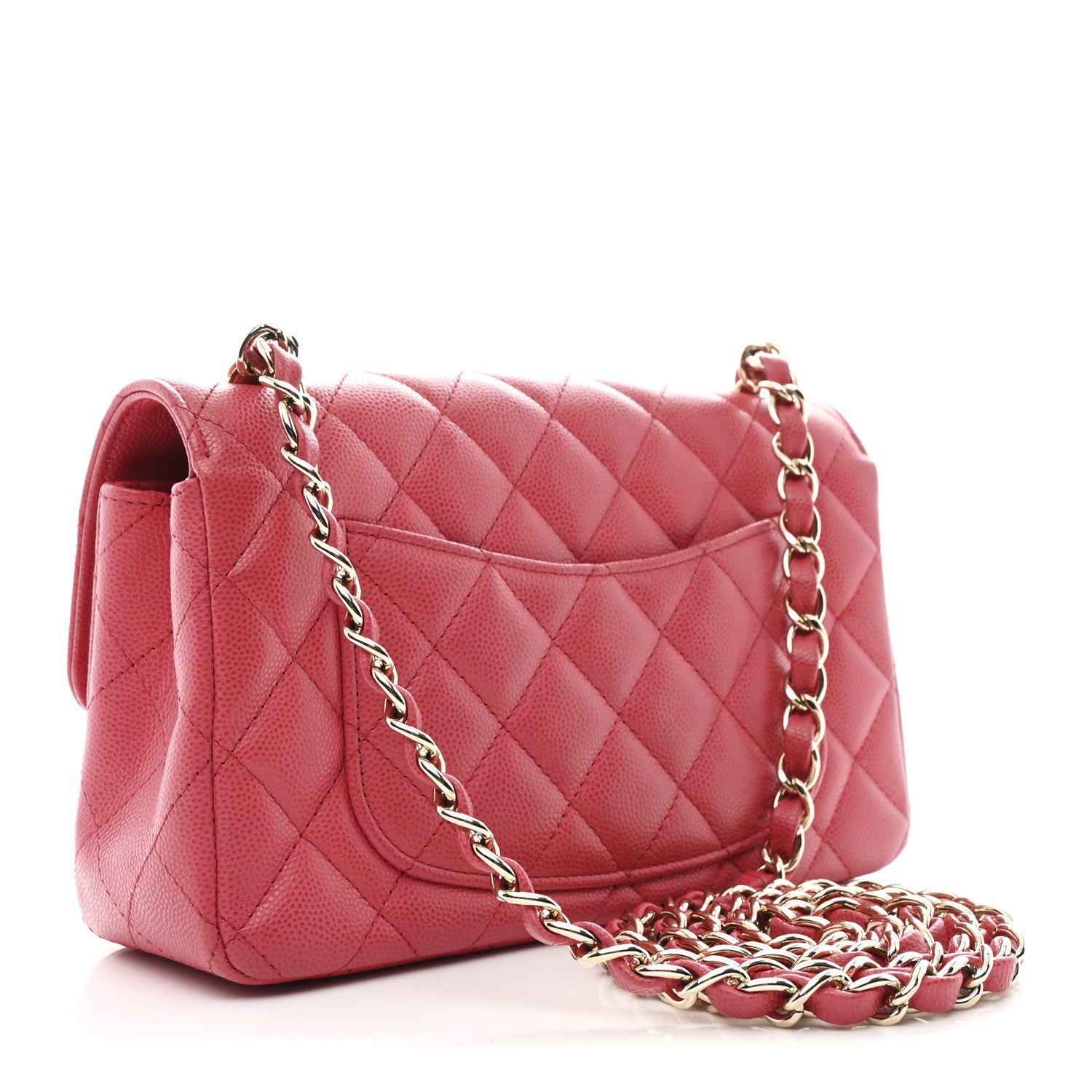 Chanel Caviar Quilted Mini Rectangular Flap Dark Pink 3 of 10