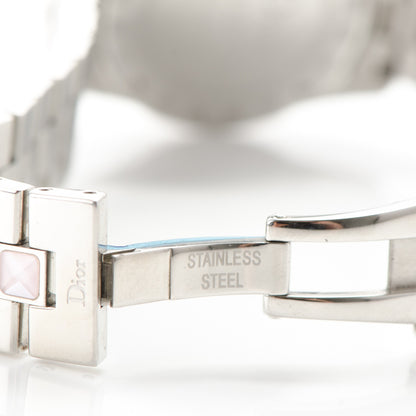 Christian Dior Stainless Steel Diamond Sapphire 29mm Christal Quartz Watch Pink 8 of 9