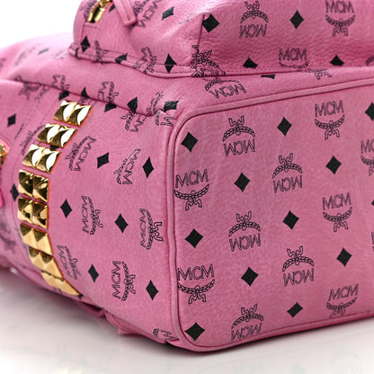 MCM Visetos Medium Side Studs Stark Backpack Pink 8 of 14