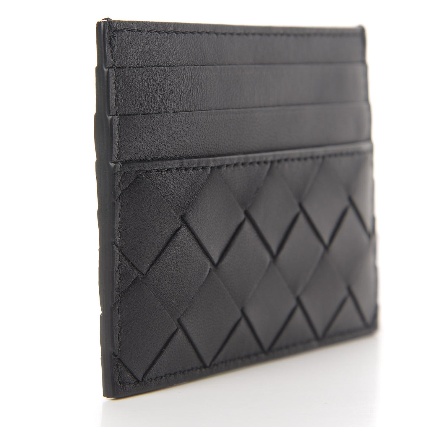 Nappa Intrecciato Card Holder Black