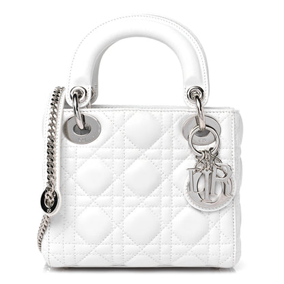 Christian Dior Lambskin Cannage Mini Lady Dior White 1 of 12